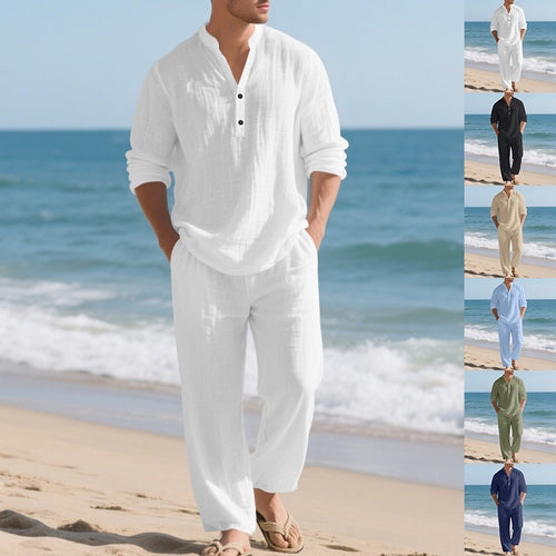Men's leisure set with long sleeve shirt and comfortable joggers Lune London