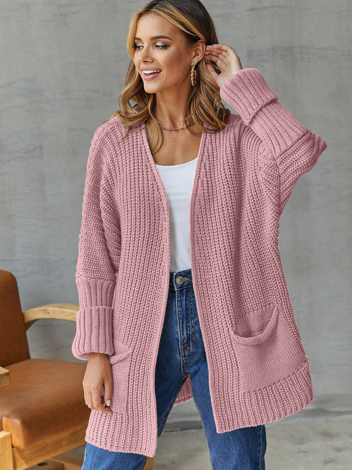 Chunky knit cardigan for women with practical pockets and oversized cut Lune London