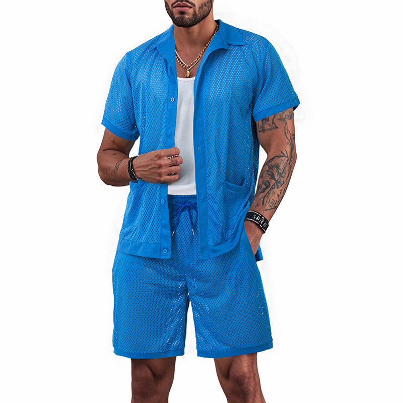 Lune London women's breathable mesh pajama set with practical pockets