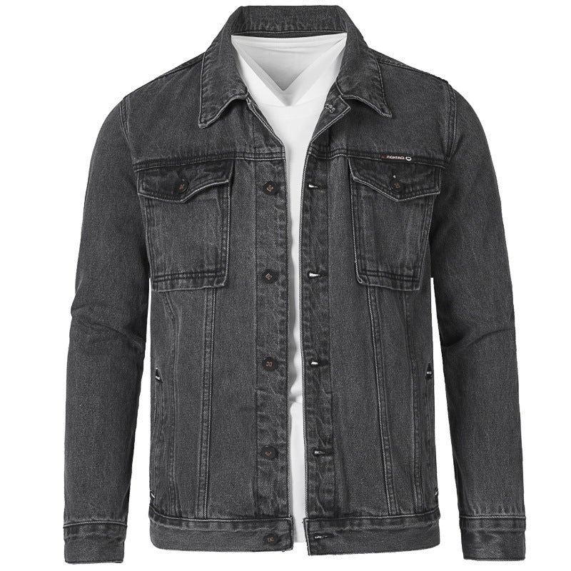 Men's Jeans Jacket In Modern Slim-Fit Design with Practical Pockets and Sturdy Rivets Lune London