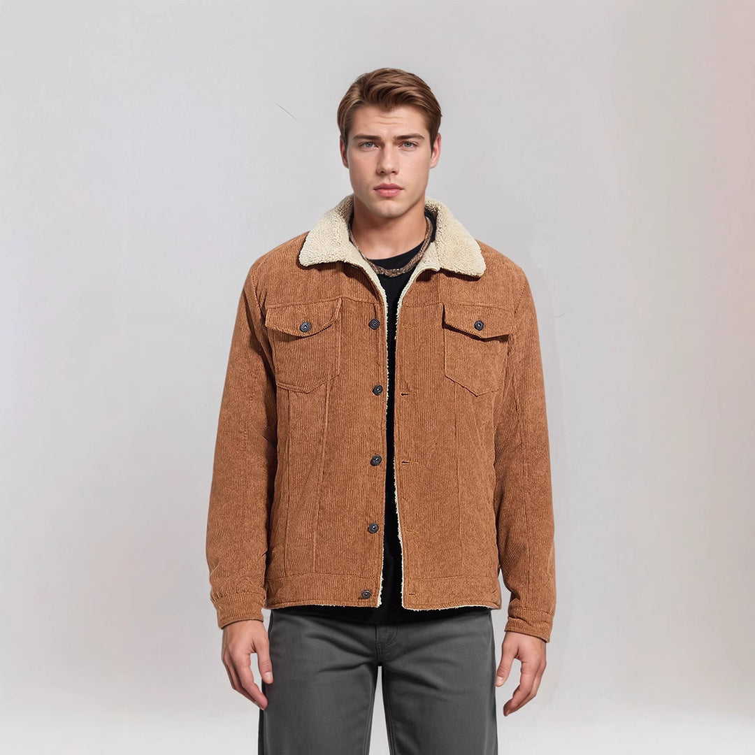 Comfortable corduroy jacket for men with warm lining Lune London