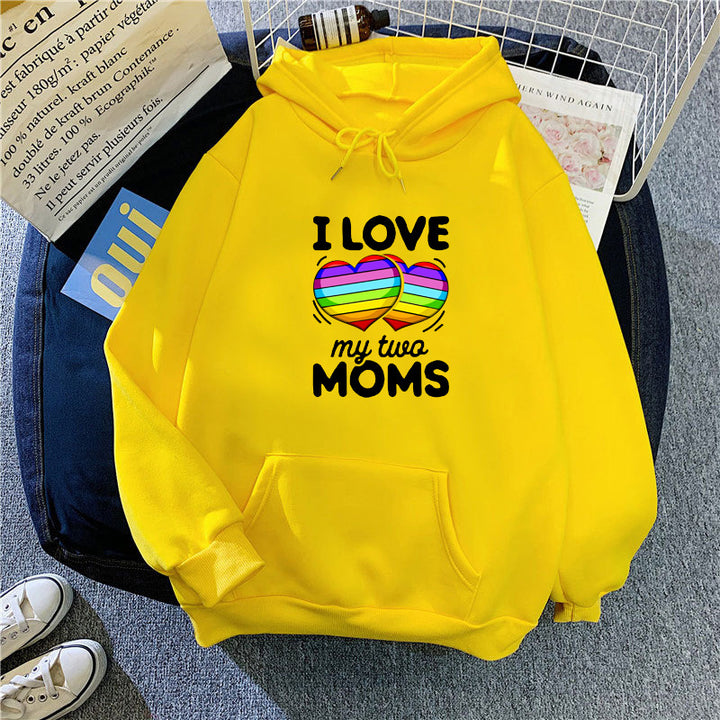 Women's hoodie with colorful heart design Chic & Stil