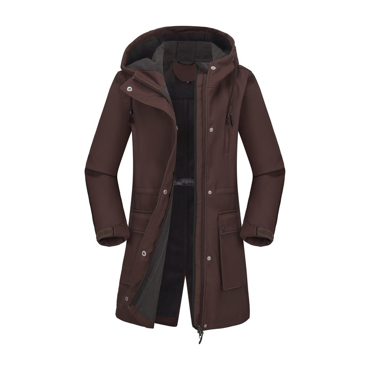 Functional outdoor jacket for women with adjustable drawstring waist and inner lining Lune London