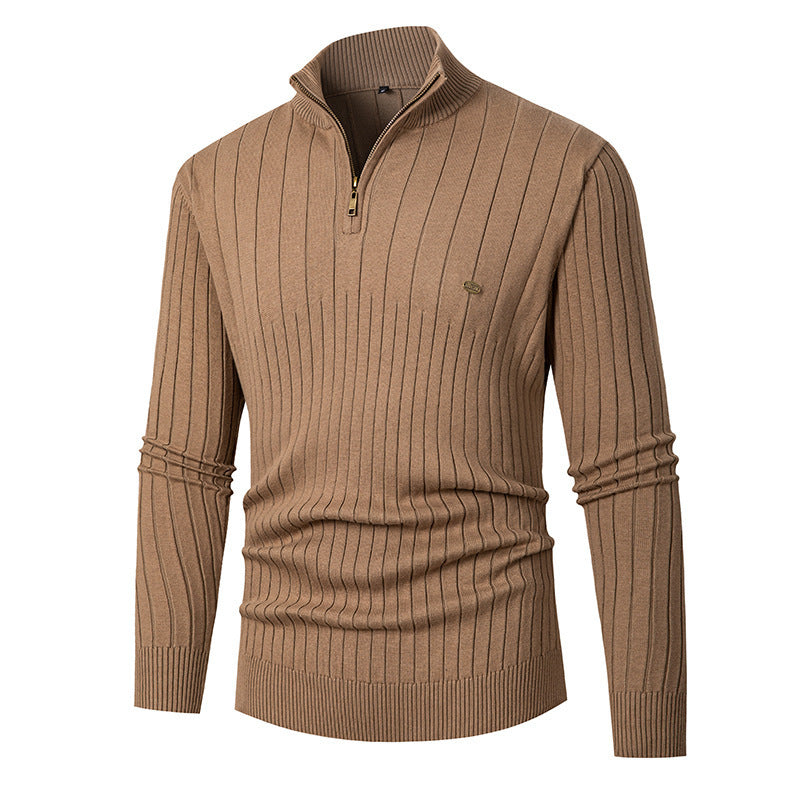 Men's trendy sweater with zipper and fine ribbed design Lune London