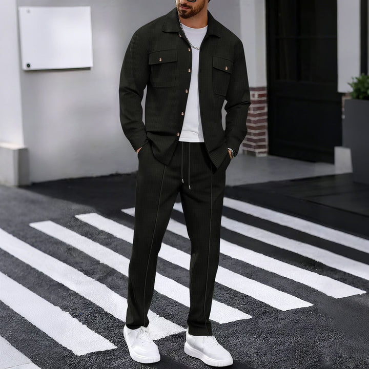 Men's Stylish Leisure Set with Structured Jacket and Comfortable Pants Lune London