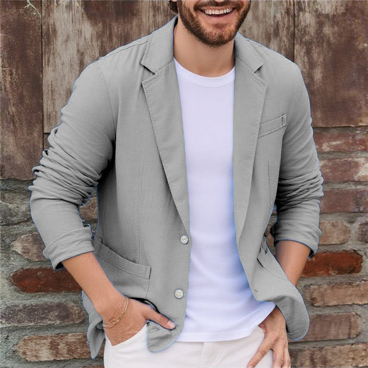 Men's jersey blazer casual with pockets