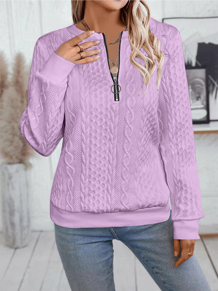 Pull en tricot à fermeture éclair pour femmes Lune London
