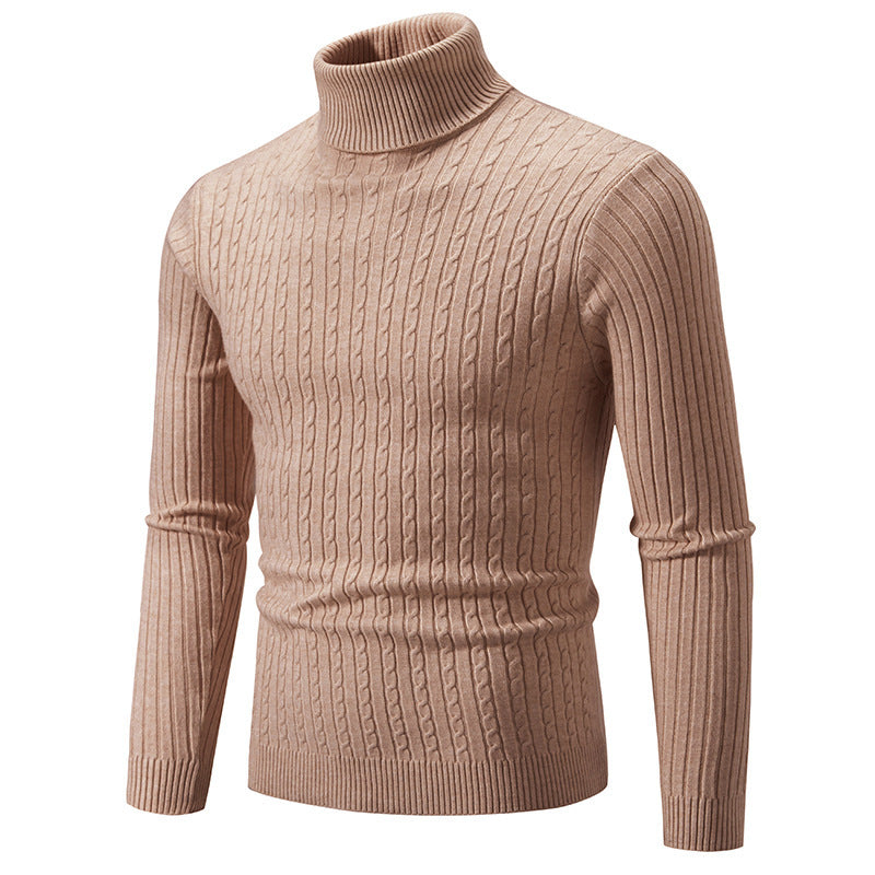 Elegant roll-neck sweater for men in fine knit Lune London