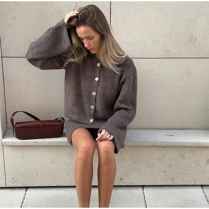 Lune London knit sweater and skirt set for women