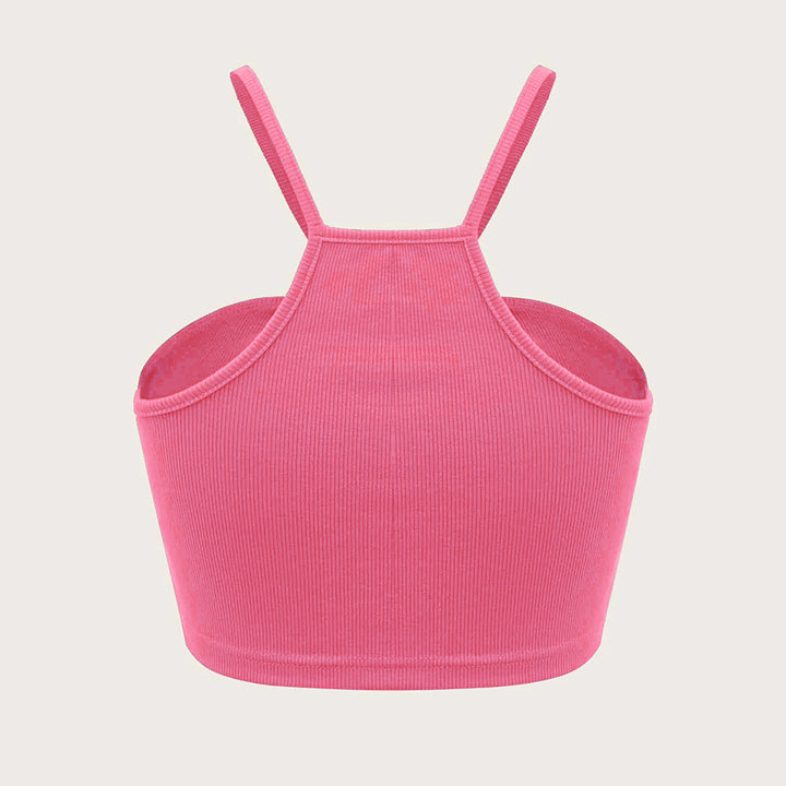 Short t-shirt for women with adjustable spaghetti straps and an elegant draping effect Chic & Stil