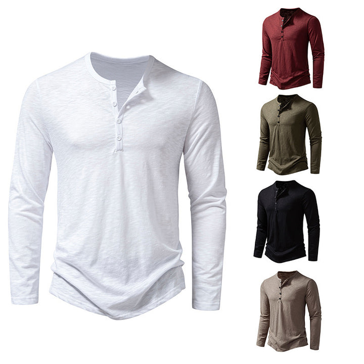 Men's long sleeve shirt with button placket Lune London