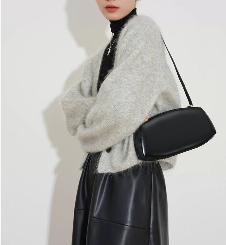 Elegant knitted jacket for women with a modern fit and high collar Lune London