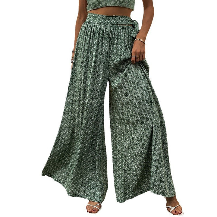 Lune London wide-leg boho printed pants for women