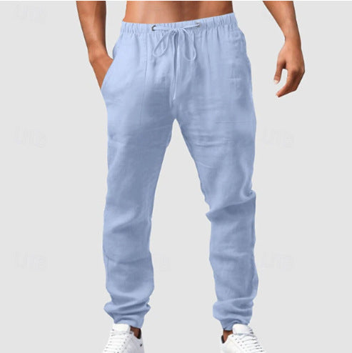 Cotton jogging pants for men with elastic waist and practical pockets Lune London