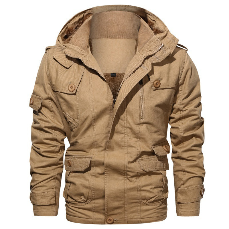 Stylish outdoor jacket for men with multifunctional pockets and thermal inner lining Lune London