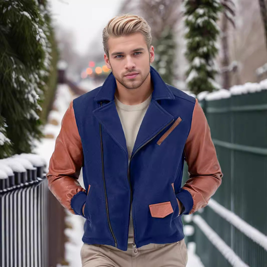 Casual designer jacket for men with contrasting sleeves and practical pockets Lune London