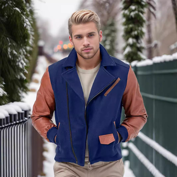 Casual designer jacket for men with contrasting sleeves and practical pockets Lune London