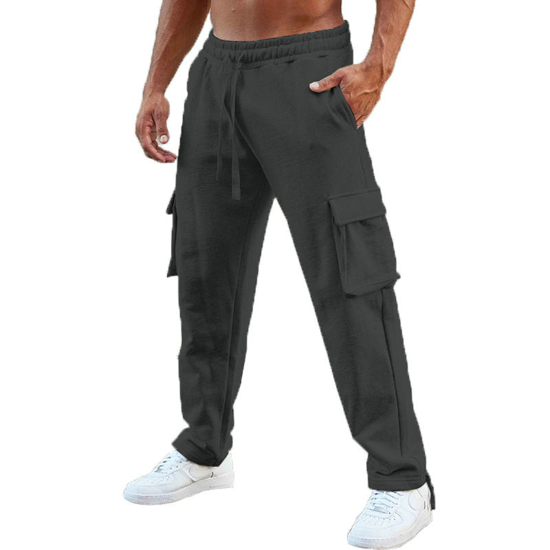 Men's casual cargo jogging pants with elastic waistband and practical side pockets Lune London