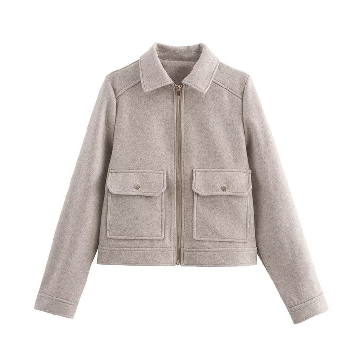 Women's stylish bomber jacket with practical flap pockets Lune London