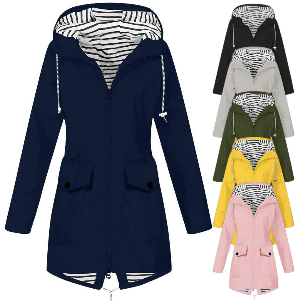 Functional women's jacket with adjustable hood and practical pockets Lune London