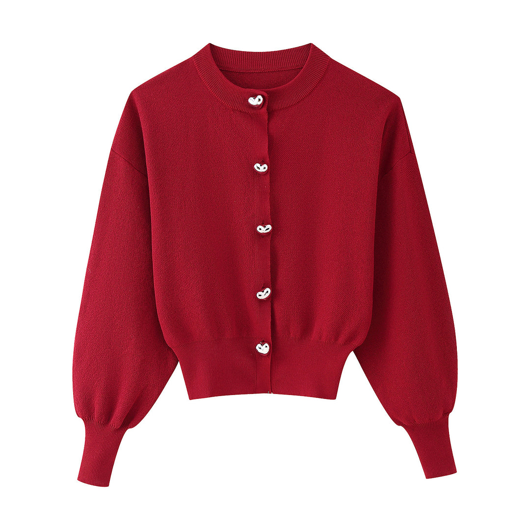 Women's knit jacket with elegant buttons and voluminous sleeves Lune London