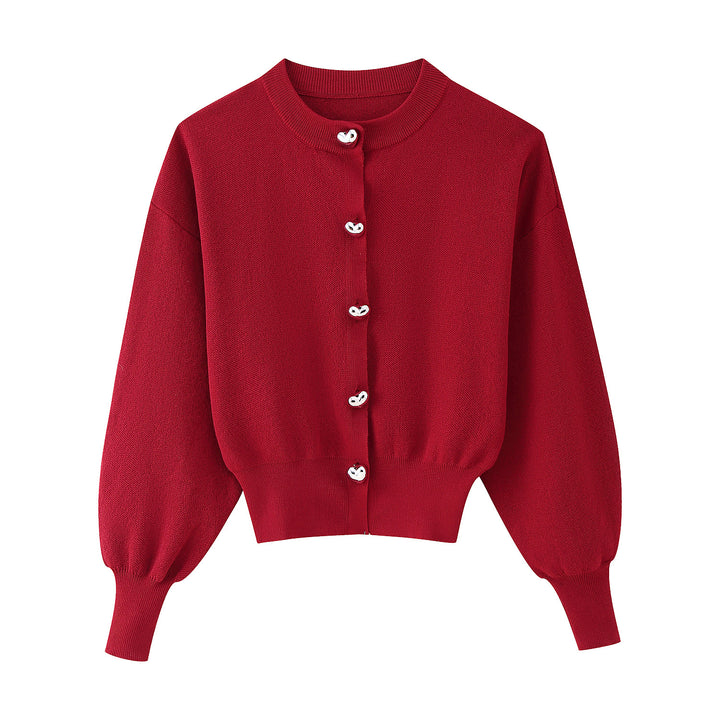 Women's knit jacket with elegant buttons and voluminous sleeves Lune London