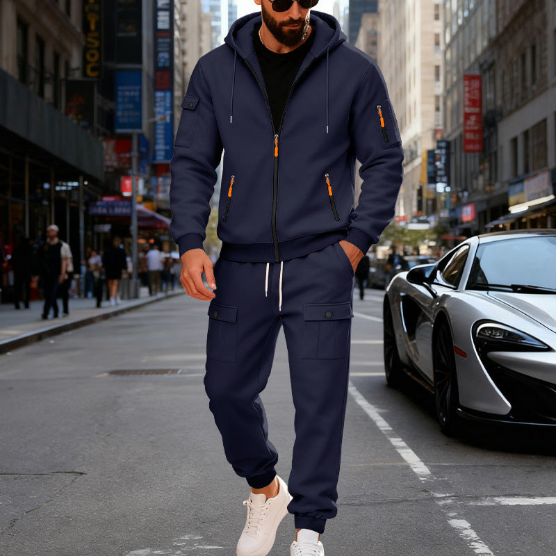 Lune London men's sporty hoodie and cargo pants set