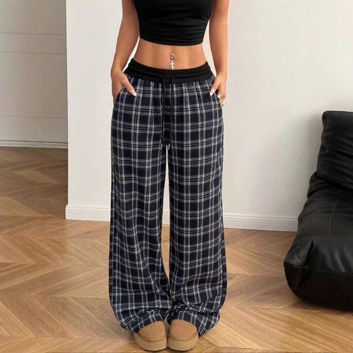 Lune London women's casual checkered pants