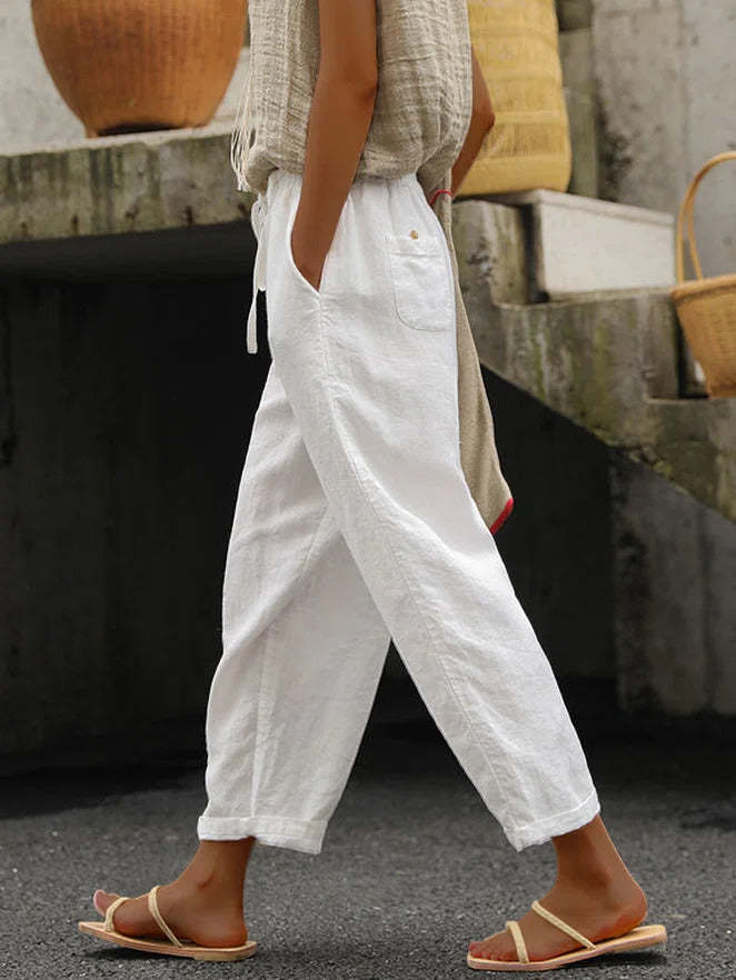 Women linen casual pants Lune London