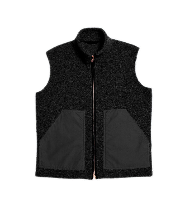 Fleece vest for women with high collar and soft pockets Lune London