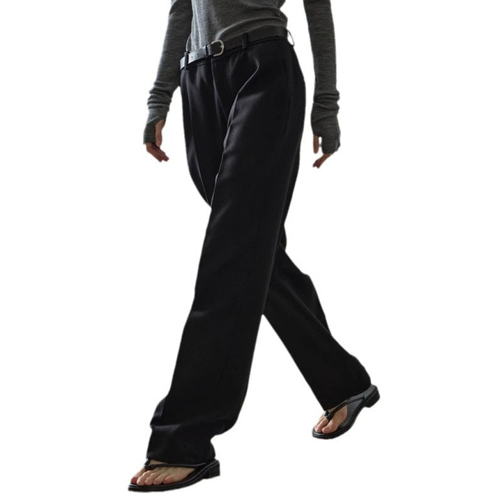 Pantalons de costume à coupe large pour femmes avec taille haute Chic & Stil