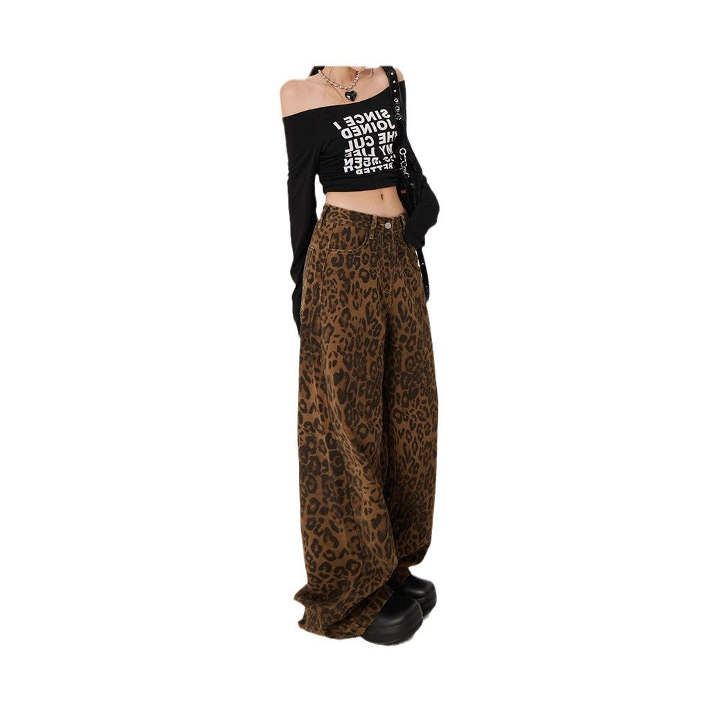 Pantalons léopard amples pour femmes Chic & Stil