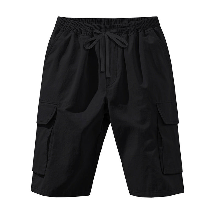 Shorts cargo pour hommes avec taille élastique et poches multifonctionnelles Lune London
