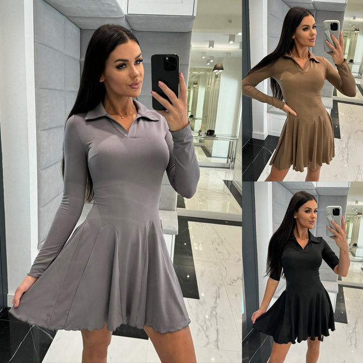 Polo Dress Women with Flared Skirt Lune London