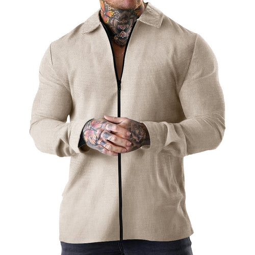 Functional zip jacket for men in high-quality material with structured design Lune London