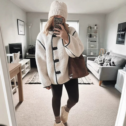 Ladies Cozy Teddy Clothing with High Collar and Practical Pockets Lune London