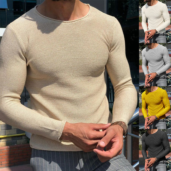 Long-sleeve T-shirt for men in textured fabric Lune London