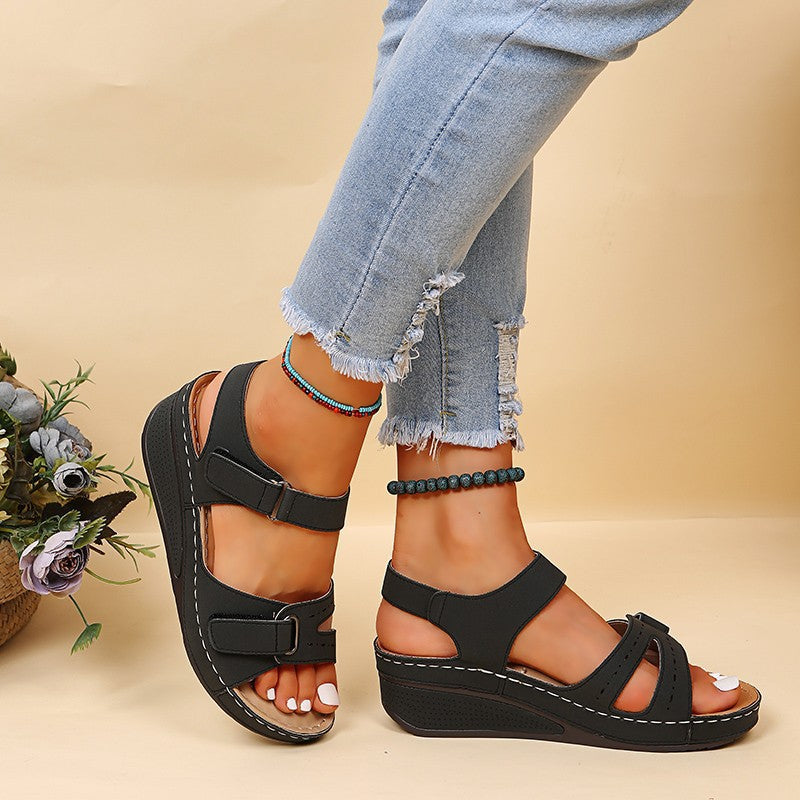 Women adjustable comfort platform sandals Lune London