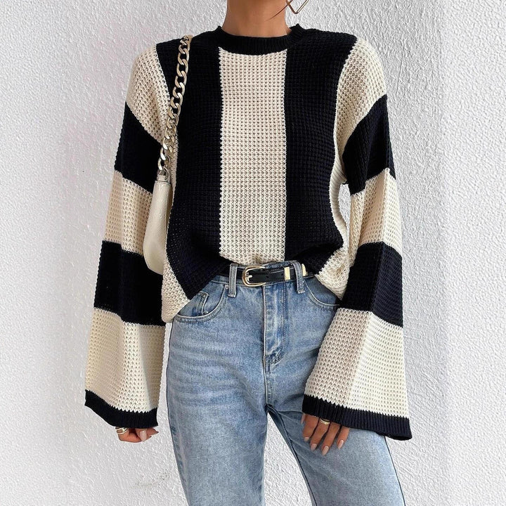 Women's honeycomb knit sweater with wide sleeves Lune London