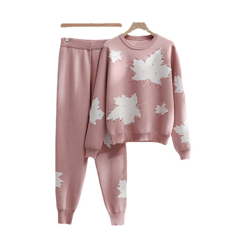 Casual loungewear set for women with floral design and elastic waistband Lune London