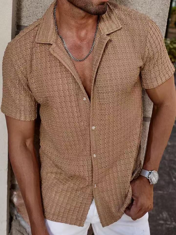 Casual short-sleeve shirt structured for men Lune London