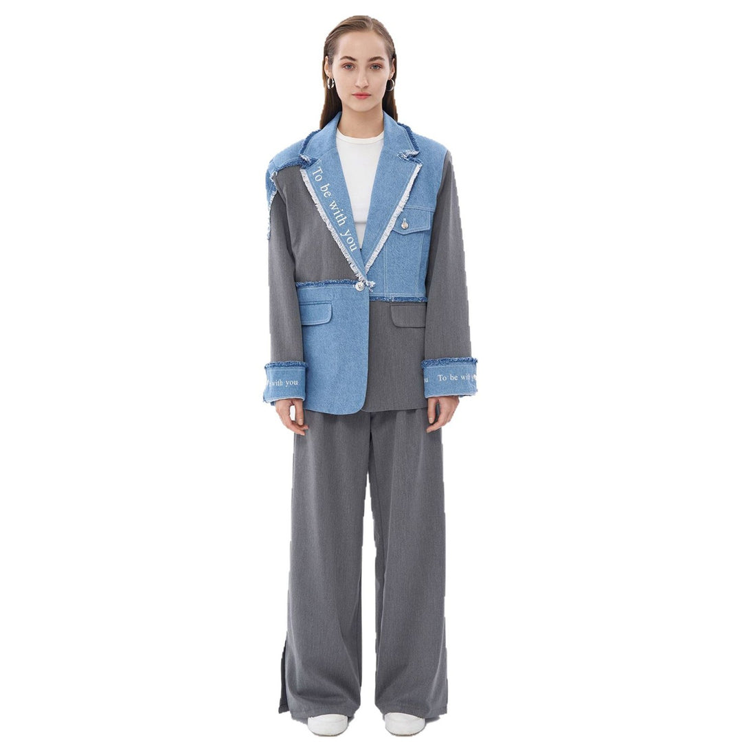 Elegant blazer for women with casual denim accents and stylish details Lune London