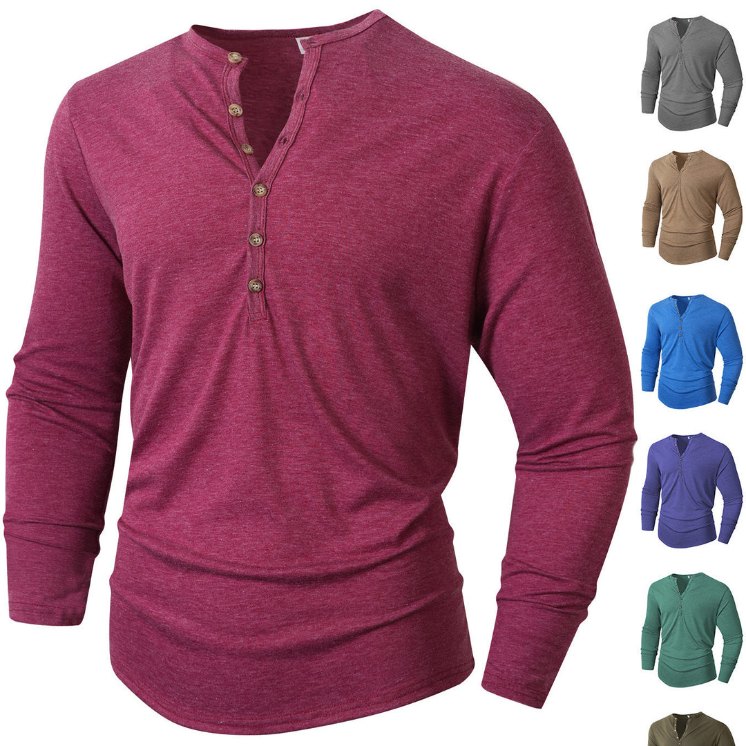 Men's long sleeve shirt with button placket Lune London