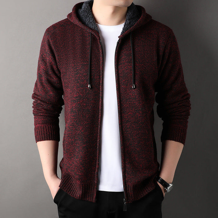 Lune London | Men's fashionable cardigan with hood and soft padded lining