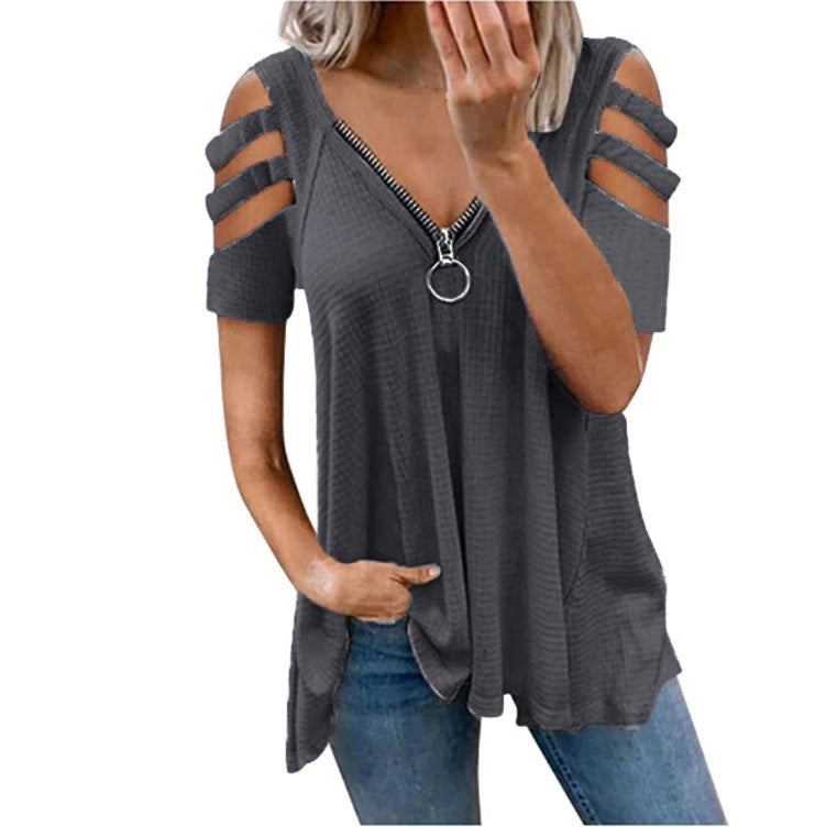 Ladies knit sweater with trendy cut-out sleeves Lune London