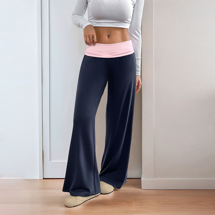Loose sports pants for women with a high waist and comfortable elastane Lune London