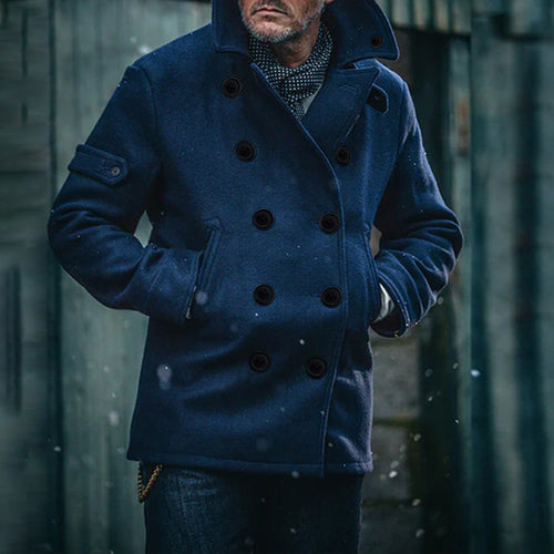 Timeless wool coat for men with double buttons Lune London