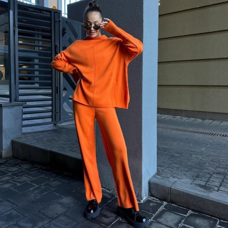 Women Elegant and Casual Lounge Set with a Loose Top and Flared Pants Lune London