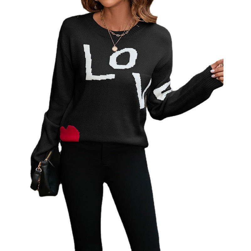 Pull designer pour femmes avec lettrage Chic & Stil