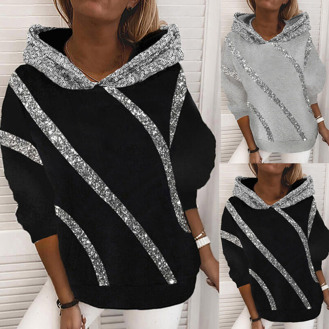 Shimmering hoodie for women with a relaxed fit and comfortable fit Lune London